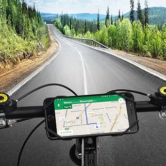 Cellet Motorcycle, Bike Phone Mount, Universal Bicycle Holder Mount Compatible for Apple iPhones, Samsung Galaxy, Google Pixels, Motorola Smartphones (Blue)