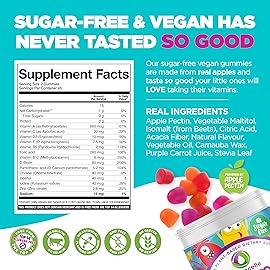 Nutracelle NUTRAMIN Sugar-Free, Allergen-Free 100% Vegan Gummy Multivitamins for Kids - Great Tasting Natural Gummies Your Kids Will Love - 90 Count Bottle