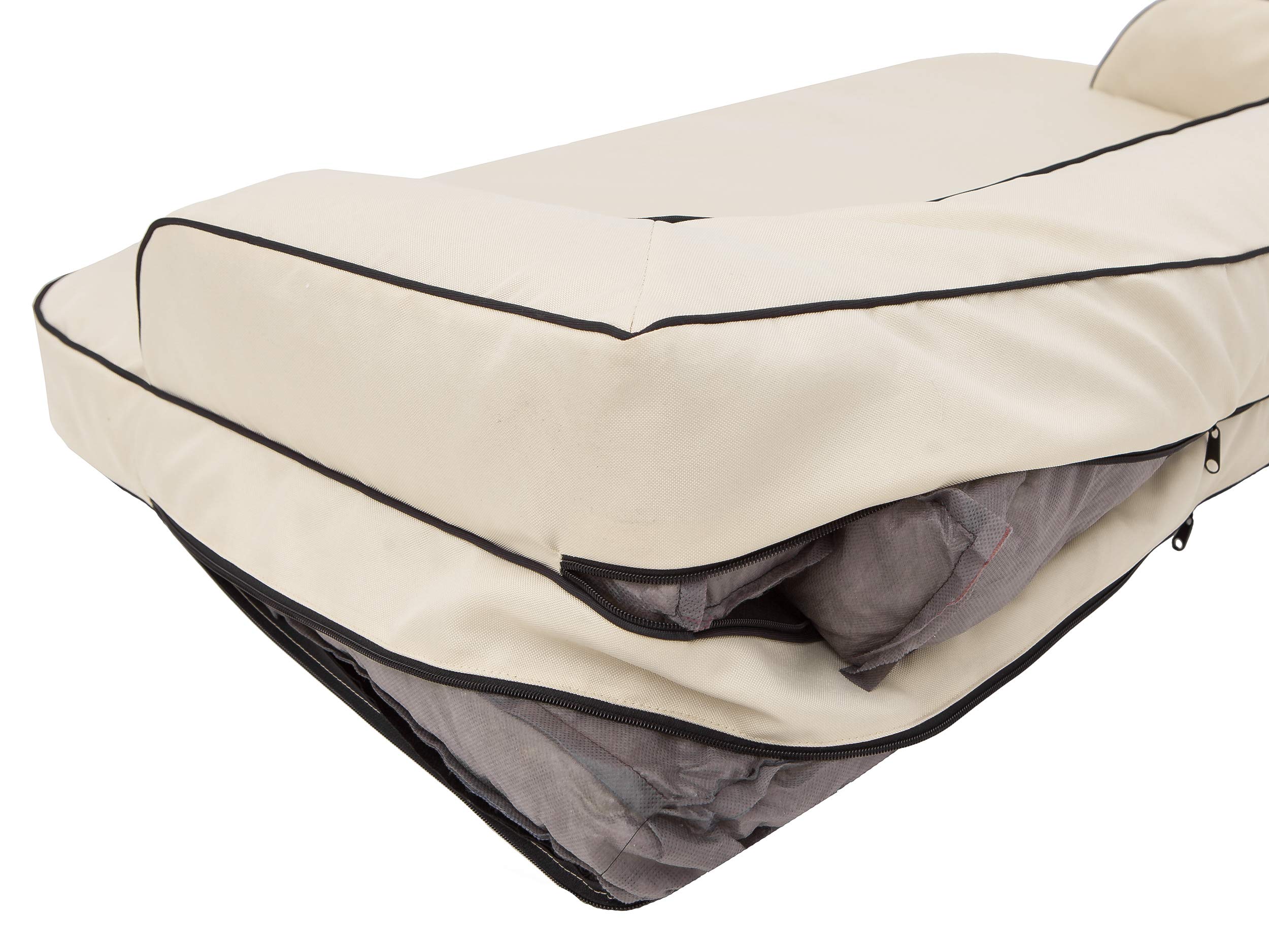 Cuccia per cani e gatti, cuccia per animali domestici, cuscino per cani, letto per cani, cuscino per cani, materasso per animali domestici, colore ecru, L – 80 x 48 cm