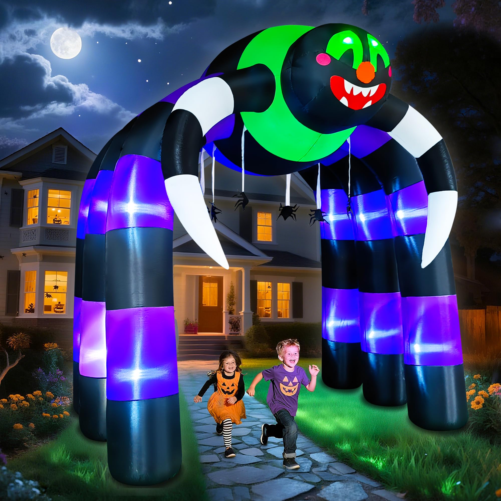 Amazon.com: SEASONBLOW 10 Ft Halloween Inflatable Spider Archway