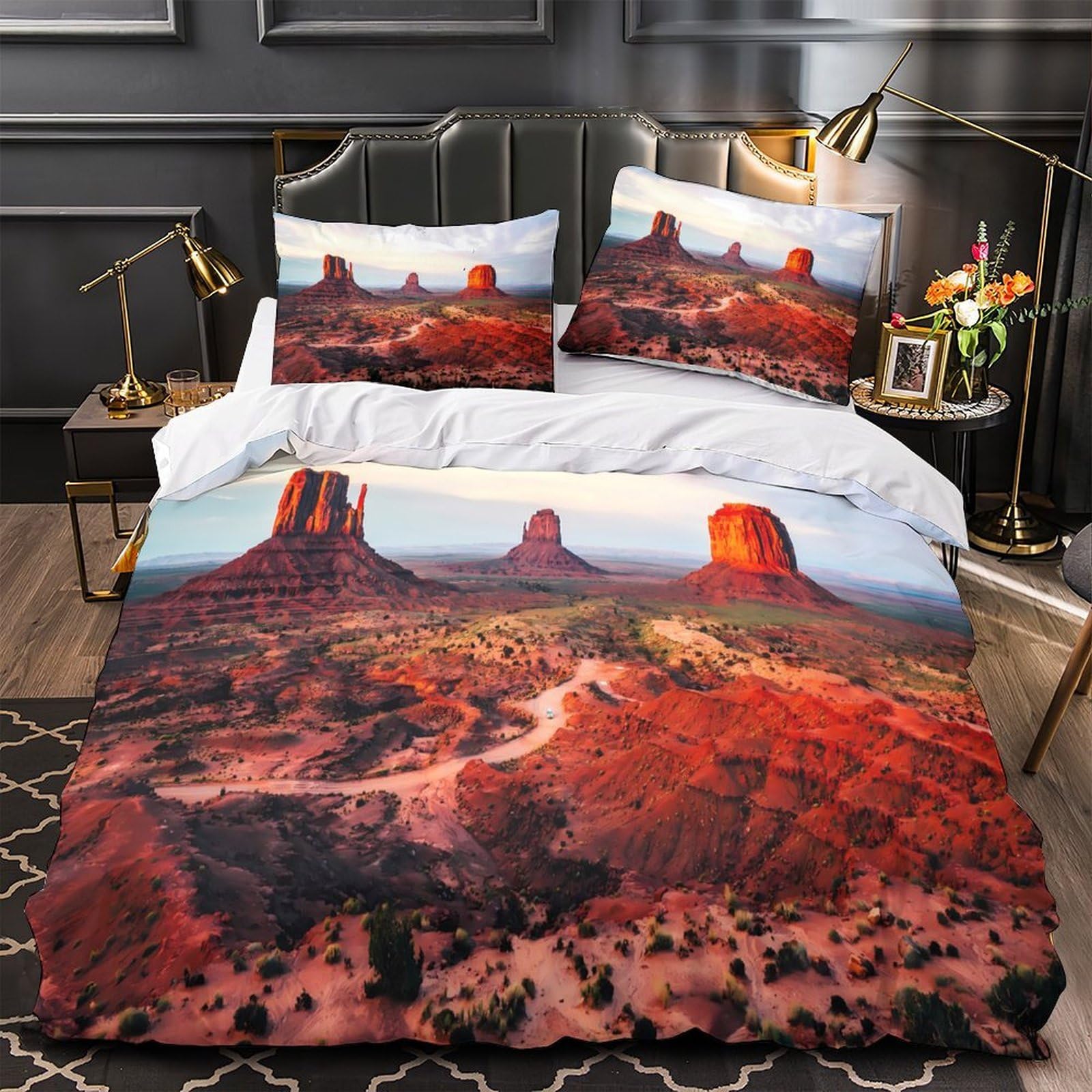 Housse de couette cerf fermeture éclair parure de lit super king douce