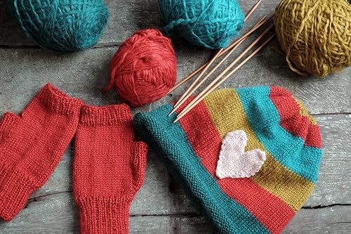 Miniatura 5 de Mdoker Agujas de tejer de bambú de doble punta, aguja de tejer de bambú carbonizado de 7.9 pulgadas de longitud para proyectos de hilo de tejer