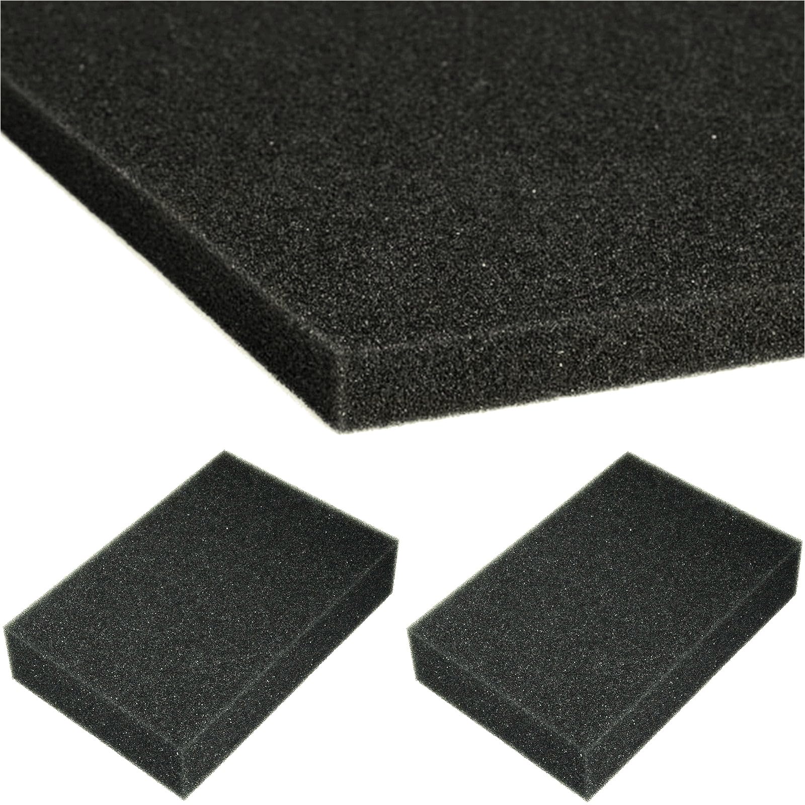 Feuille De Mousse Polyuréthane Gris Densité 25kg/m³ - 40x30x2 Cm - 2 Pièces - Pour Rembourrage, Isolation, Bricolage