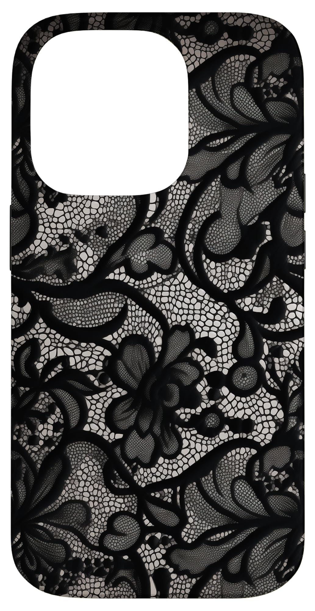 Black Lace Vintage Pattern Case for iPhone 14 Pro