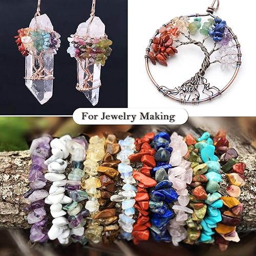 Miniatura 5 de 456 cuentas de piedra natural con chip natural, piedras preciosas multicolor irregulares de 0.31 a 0.315 pulgadas, piedras preciosas sueltas de