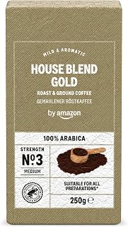 by Amazon House Blend Classic Caffè Torrefatto E Macinato 100% Arabica Intensità 3 - Delicato, 250g e