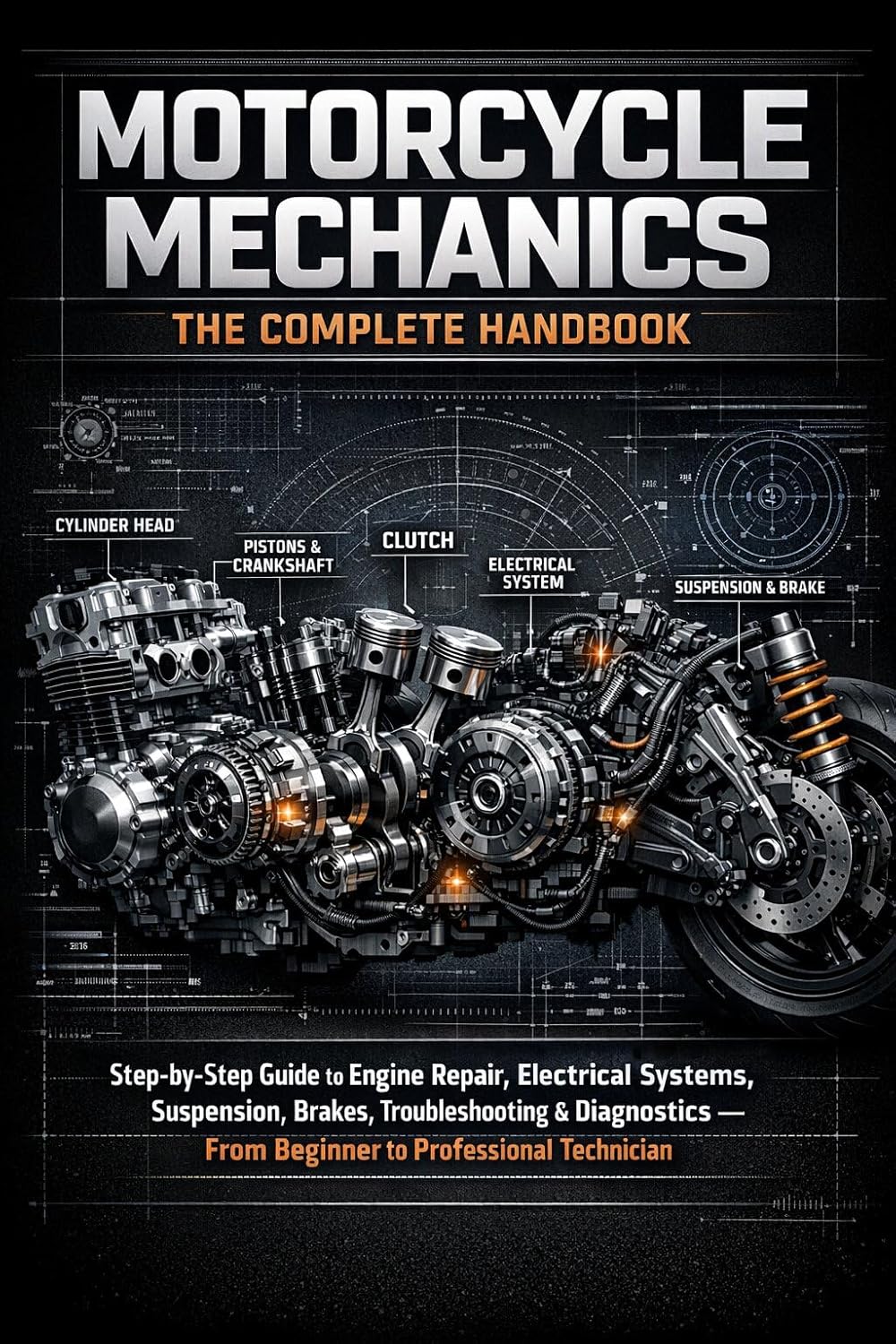 Motorcycle Mechanics: The Complete Handbook : Step-by-Step Guide to Engine Repair, Electrical Systems, Suspension, Brakes, Troubleshooting & Diagnostics — From Beginner to Professional Technicia      Kindle Edition