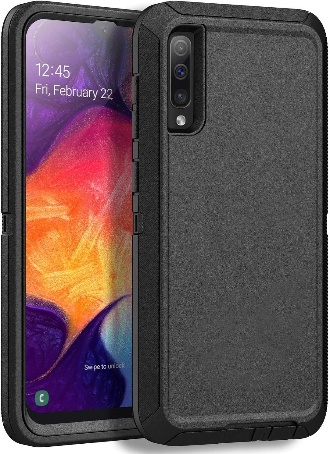 Heavy Duty Case Made for Samsung Galaxy A50 - (No Screen Protector) Drop Protection Case Made for Galaxy A50/ A50s/ A30s (Black)