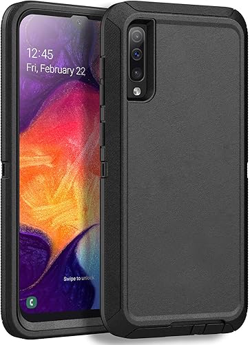 MXX Funda resistente para Samsung Galaxy A50 (sin protector de pantalla), protección contra caídas para Galaxy A50A50sA30s (negro)