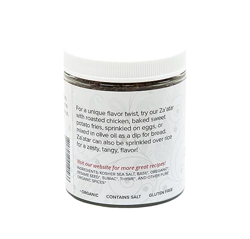 Miniatura 3 de Kosher Za'atar Mezcla de condimentos orgánicos, con sal, auténtica mezcla de especias de condimento Zatar con zumac para cocinar sabrosamente
