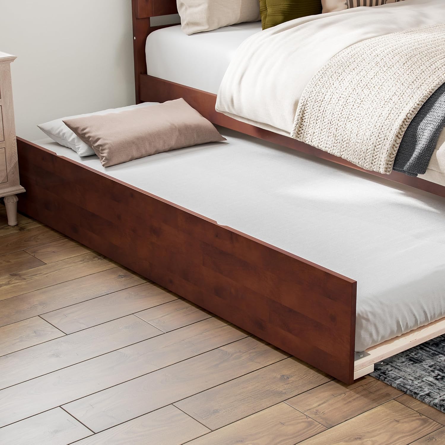 AFI Urban Full Size Trundle Bed in Walnut
