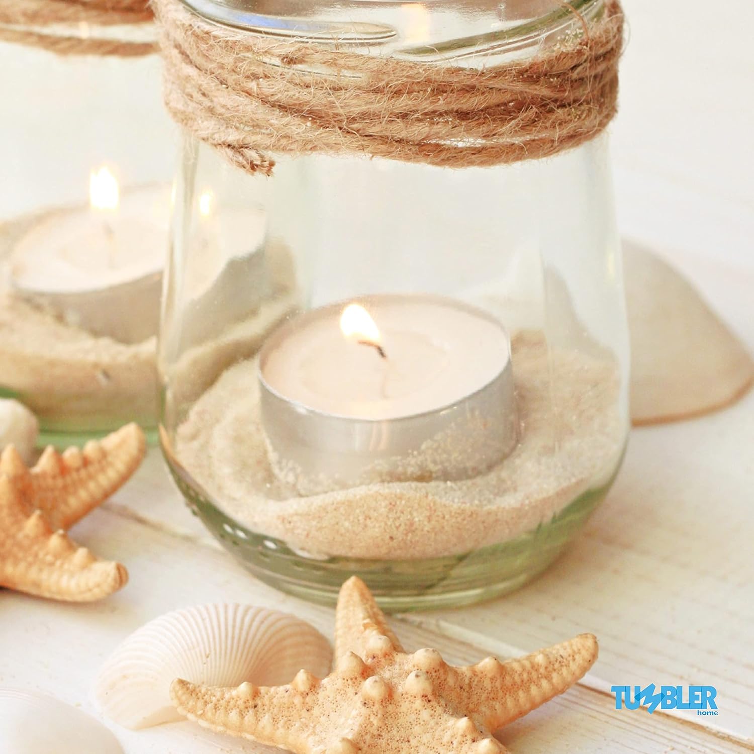 Tumbler Home Beach Sand and White Sand Dollars, for Vase Filler, Home Décor, Weddings, Terrarium, Aquariums, Arts & Crafts