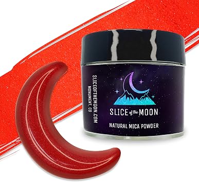 | True Red Natural Mineral Mica Powder, 0.42oz 12g | for Personal or Professional Use - Epoxy Resin Projects, Nail Polish, Soaps, Bath Bombs, and Art Projects