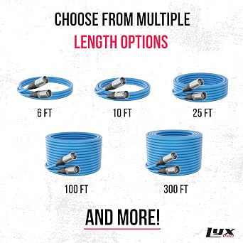 LyxPro 25 Feet Shielded CAT6 Ethercon Cable - Professional Audio & Lighting RJ45 Cable, Studio-Grade Sound Transmission, Extreme Durability - Blue