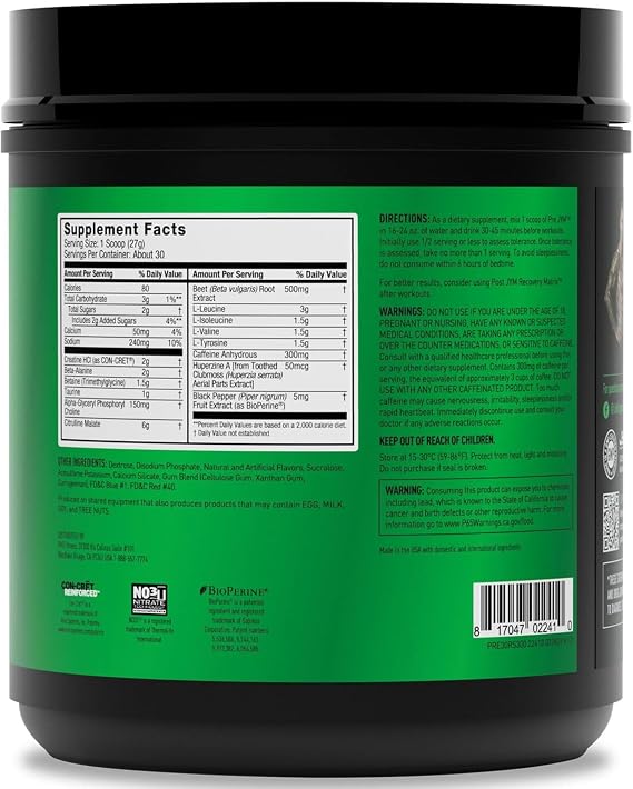 JYM Supplement Science Pre JYM Rainbow Sherbet Pre Workout Powder for Men & Women, BCAAs, Nootropics, Creatine HCI, Citrulline, Beta-Alanine, Betaine, Taurine, Huperzine, 30 Servings | Alpha GPC, Beta-Alanine, Energy & Endurance Support, Preworkout Drink Mix for Men & Women, 30 Servings