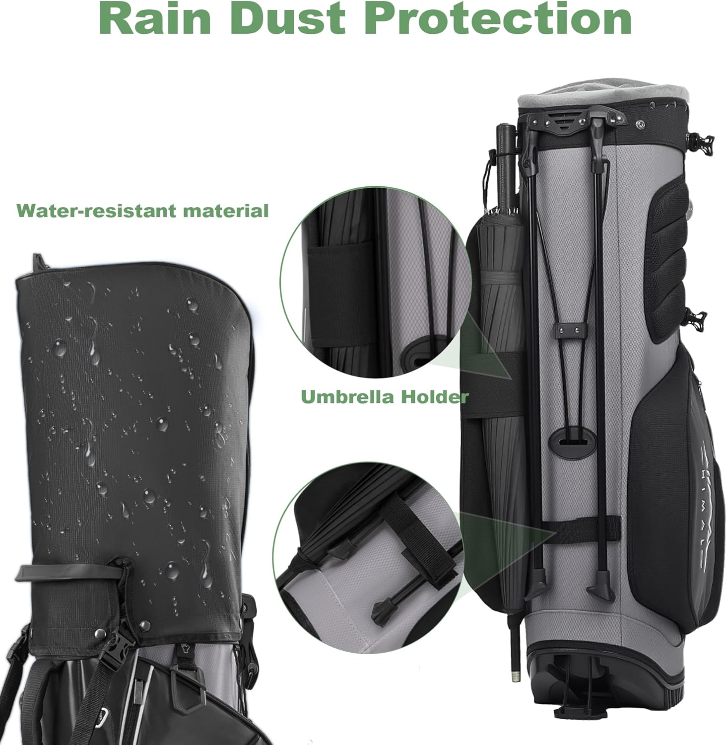 Golf Bags for Men 14 Way Full Dividers - Hybrid Stand Bag with 10 Pockets, Insulated Cooler & Interchangeable Straps - Plush Top Organizer with Magnetic Pockets for Cart & Walking