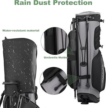 uniHimal 14 Way Golf Bags for Men, Hybrid Golf Stand Bag with 10 Pockets