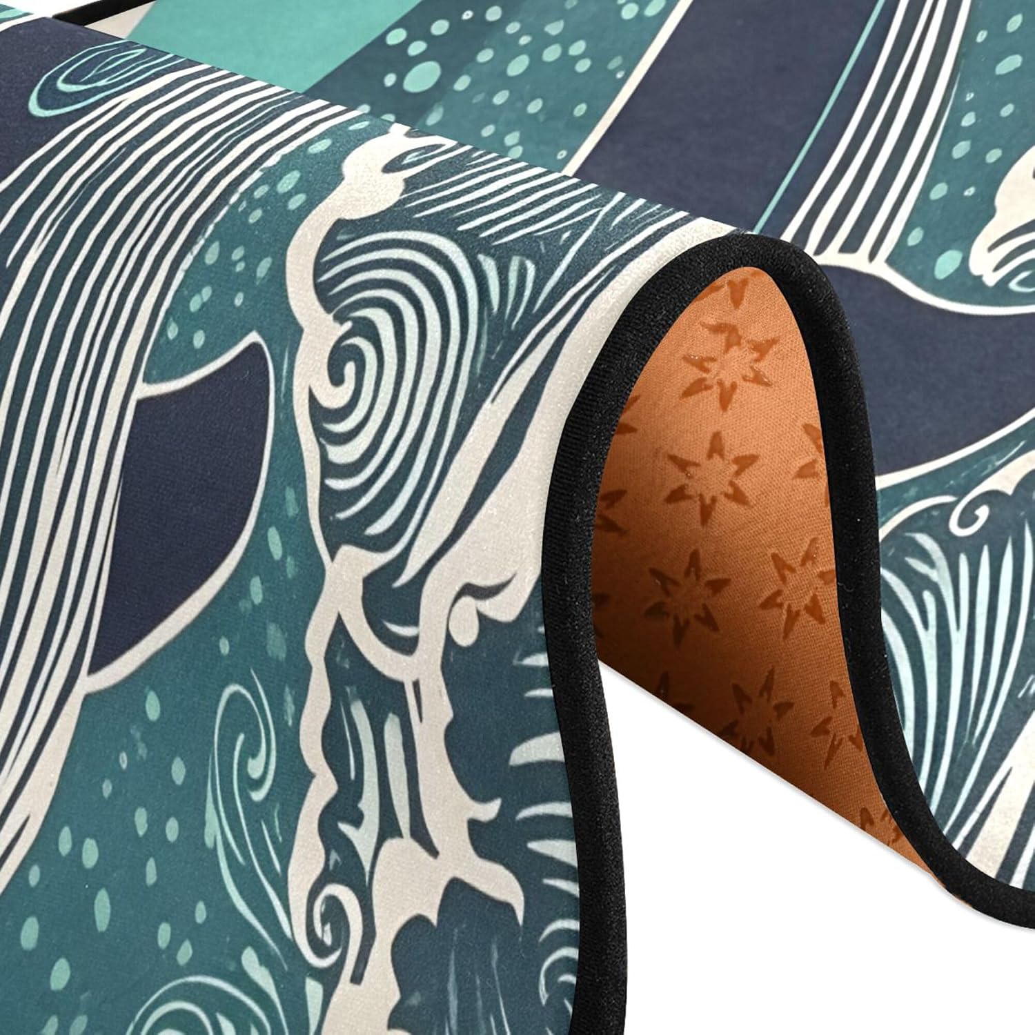 Runner Rug Non Skid Area Rugs, Whale Indoor Outdoor Kitchen Mats Carpet for Living Room Bedroom Home Decor 61 x 183cm