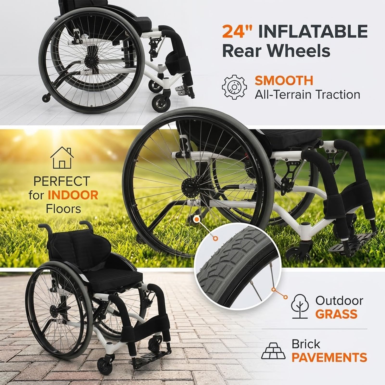 Sportowy Wózek Inwalidzki Aluminium 10.7kg Składany Koła 24" | Aluminiowa rama 10.7kg, Samobieżny, Szybki demontaż kół, Udźwig 100kg, Antywywrotne Koła, Składana Konstrukcja