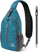 Vista 157 de WATERFLY Bolsa pequeña de senderismo: mochila cruzada para el pecho, mochila para hombres y mujeres con correa de hombro agradable a la piel Morado