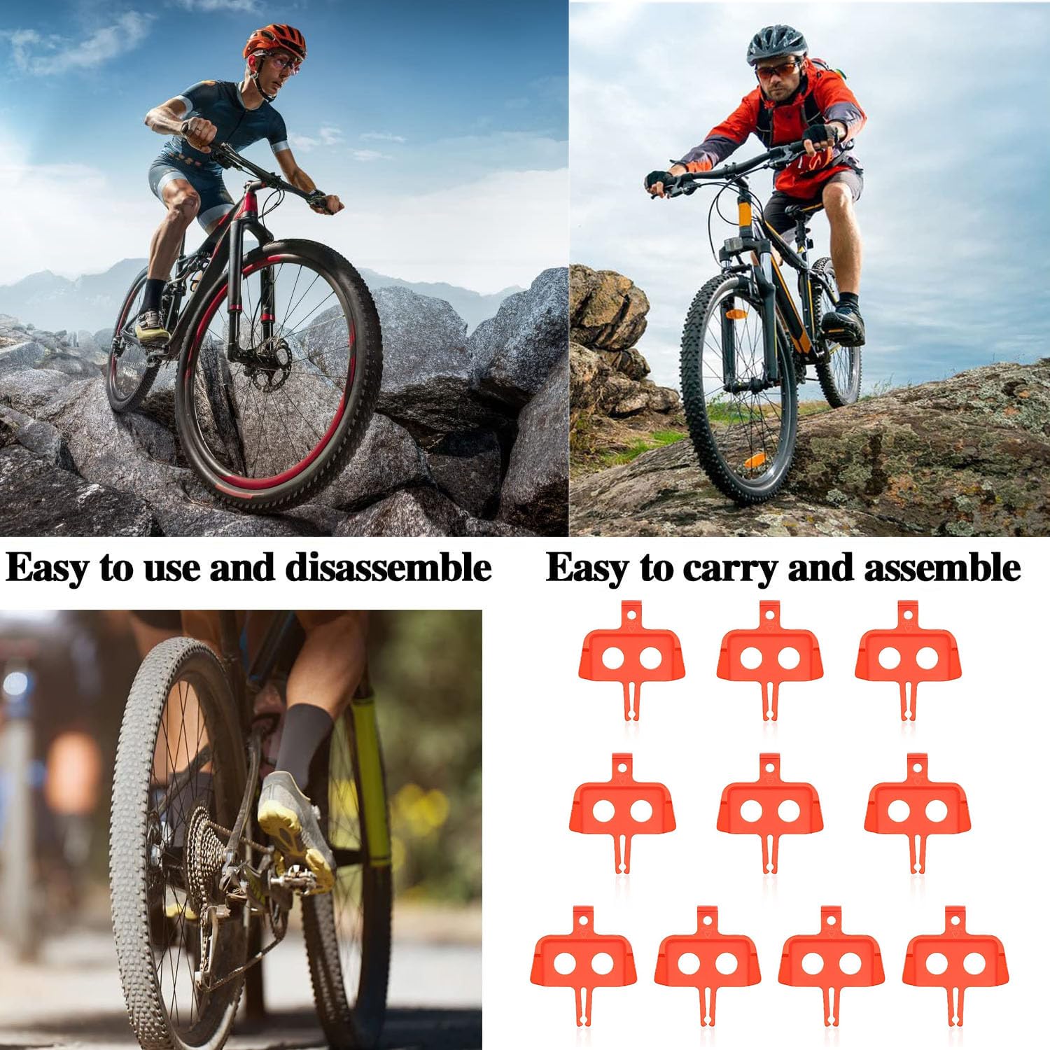 Partideal 10 Stück Fahrrad Scheibenbremsen Abstandshalter - MTB Transportsicherung