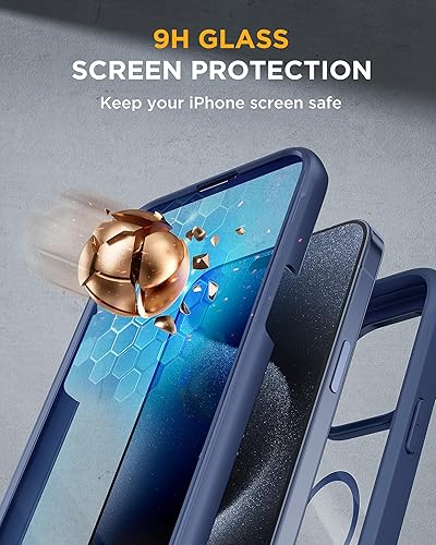 Miniatura 760 de Miracase Glass Series - Funda para iPhone 11 de 6.1 pulgadas, funda resistente de cuerpo completo mejorado con protector de pantalla de vidrio Negro