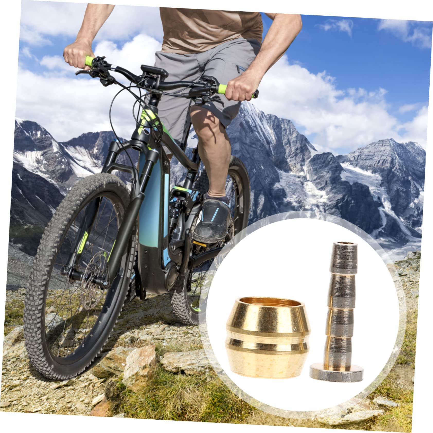 ifundom 5sets Multi Function Brake Connector Tool Set for Mountain Bikes Durable Oil Hose Connectors Lightweight and Leak Resistant for Hydraulic Brake Repair 4pcs*5