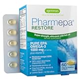 Igennus Pharmepa Restore, Pure EPA 1000mg, Omega 3 rTG Fish Oil, IFOS Certified, High Absorption, 90% Concentration Triple Strength, Wild & Sustainable, Lemon Flavor, 1-Month Supply, 60 Softgels
