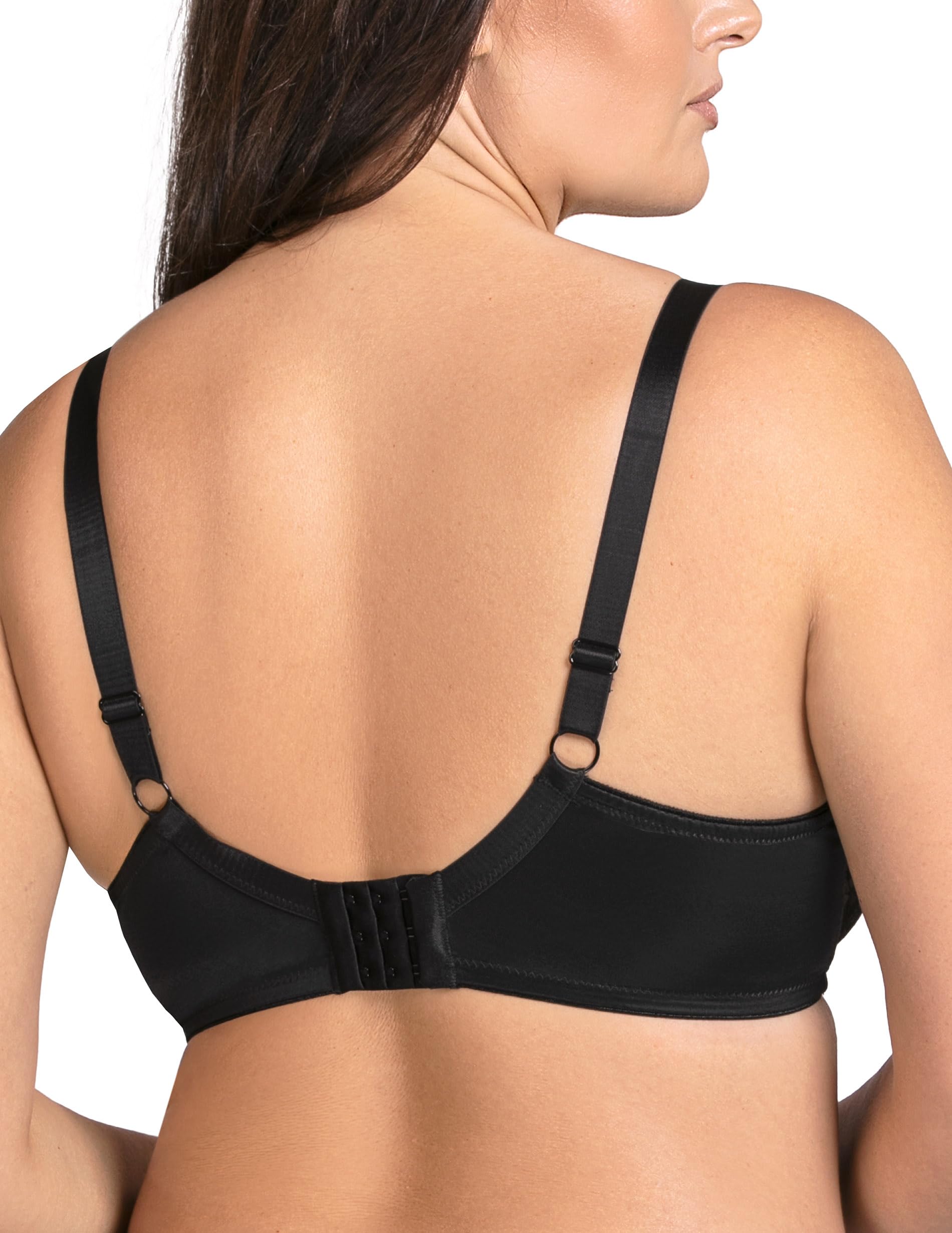 Vivisence Sujetador Blando para Mujer con Copas Sujetador con Aros De Encaje Tirantes Ajustables Y Cierre Regulable 1080
