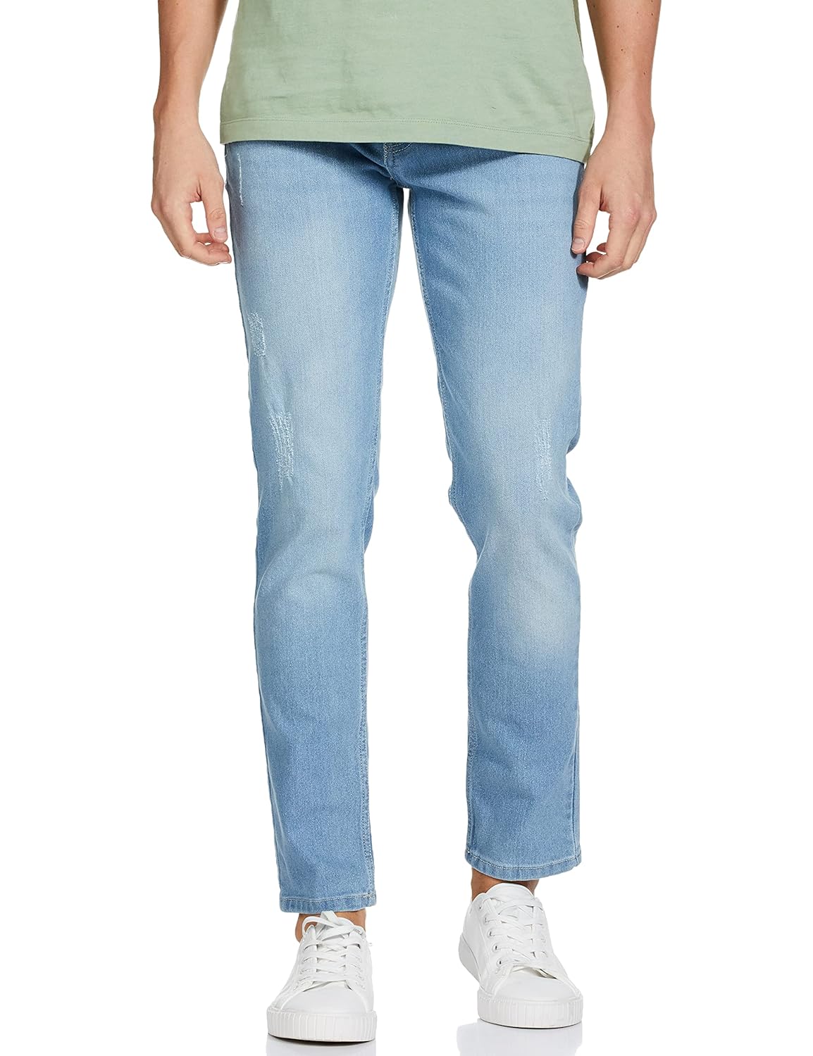 The Indian Garage Co Men Mid Rise Slim Fit Solid Mid-Rise Jeans