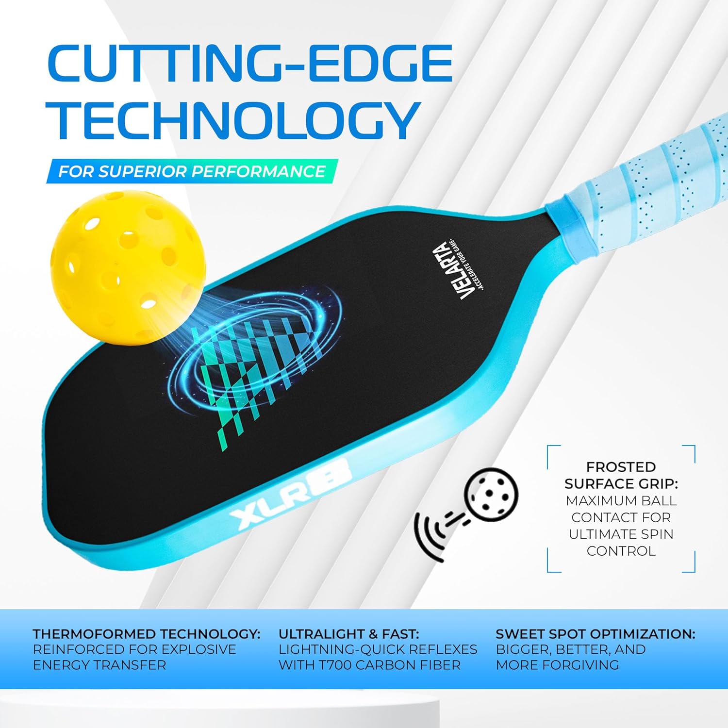 Velarta Professional Pickleball Paddles – Best Pickleball Paddle - Pickleball Paddles Carbon Fiber T700 - USAPA Approved - 16mm Paddle Racket for Enhanced Control - Paddle Rackets for Adults