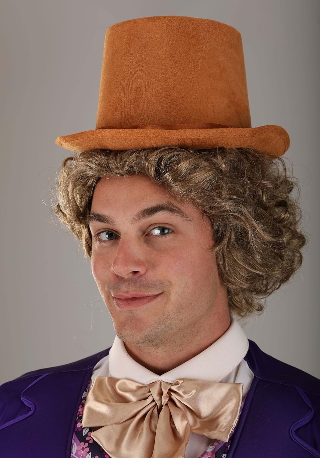 Miniatura 3 de Disfraz de Willy Wonka para hombre, chaqueta morada, uniforme de fábrica de chocolate y sombrero de copa para cosplay y Halloween