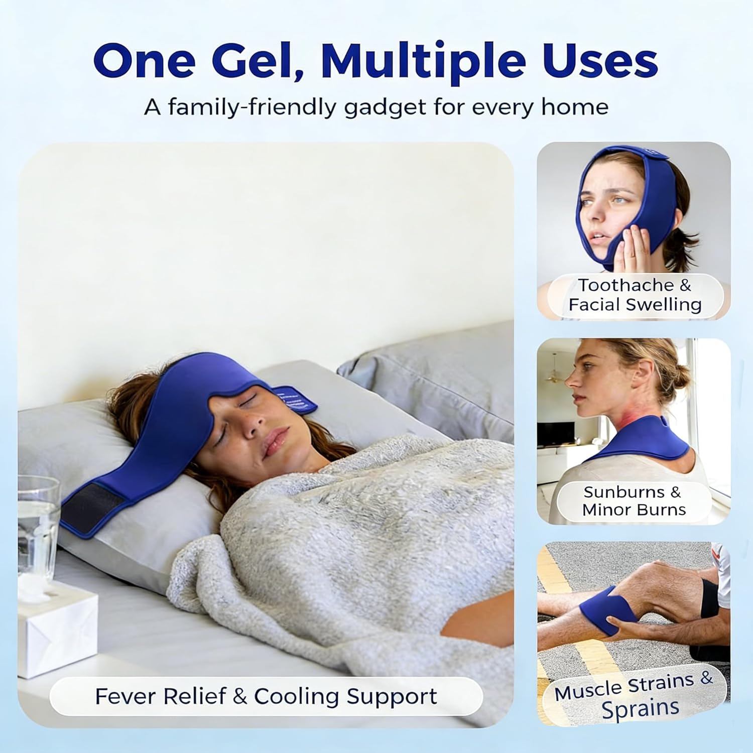 Cooling Eye Mask with Ice Gel. Instant Relief Puffy Eyes Surgery Migraine, Hsa Store Eligible Items Fsa Stay Cold Comfy, Cold Compress Pack for Tired Eyes, Headache Dark Circles Sleep - Image 4