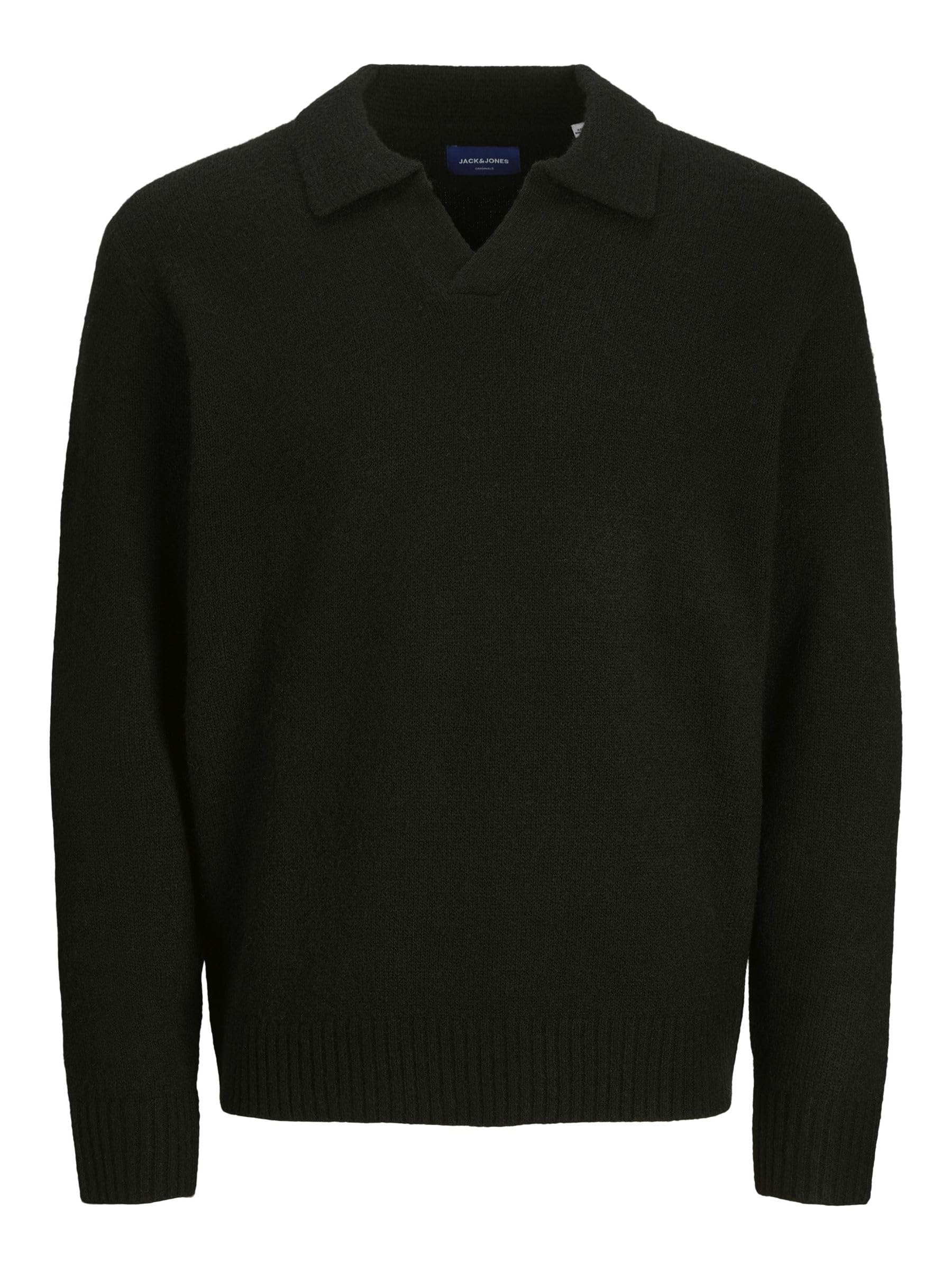 Jack & Jones Male Polo Shirt Plain Polo Shirt, Black, S