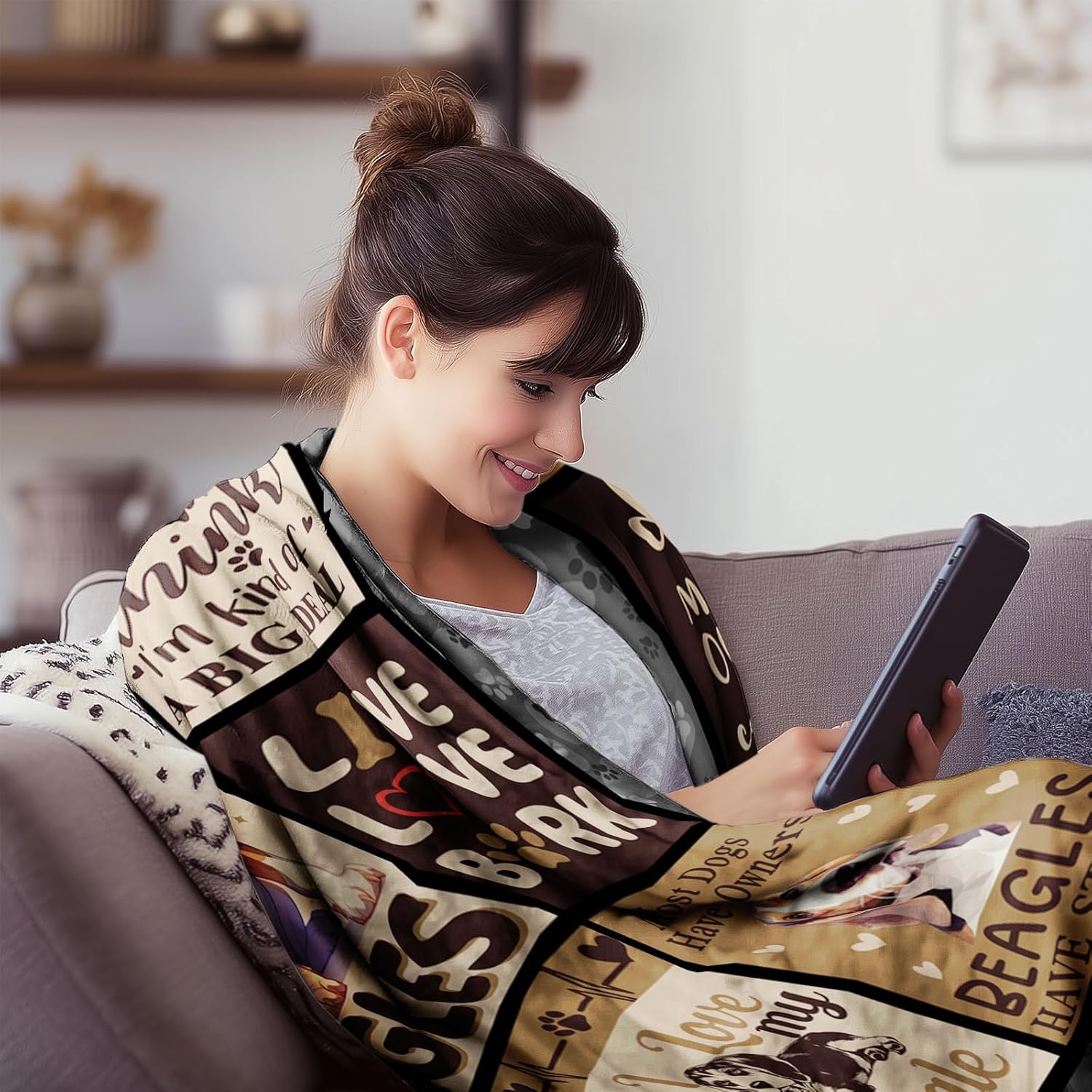 Christams Beagles Blanket Gifts,Beagles Lover Gifts,Gifts for Beagle Lovers,Beagle Gifts for Women,Beagle Gifts for Girl,Beagle Mom Gifts,Beagle Blanket for Christmas 50" x 60" - Image 7