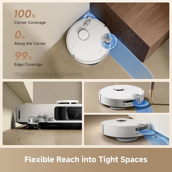 DREAME L40 Ultra Gen 2 Robot Vacuum Cleaner (White) and Side Brush
