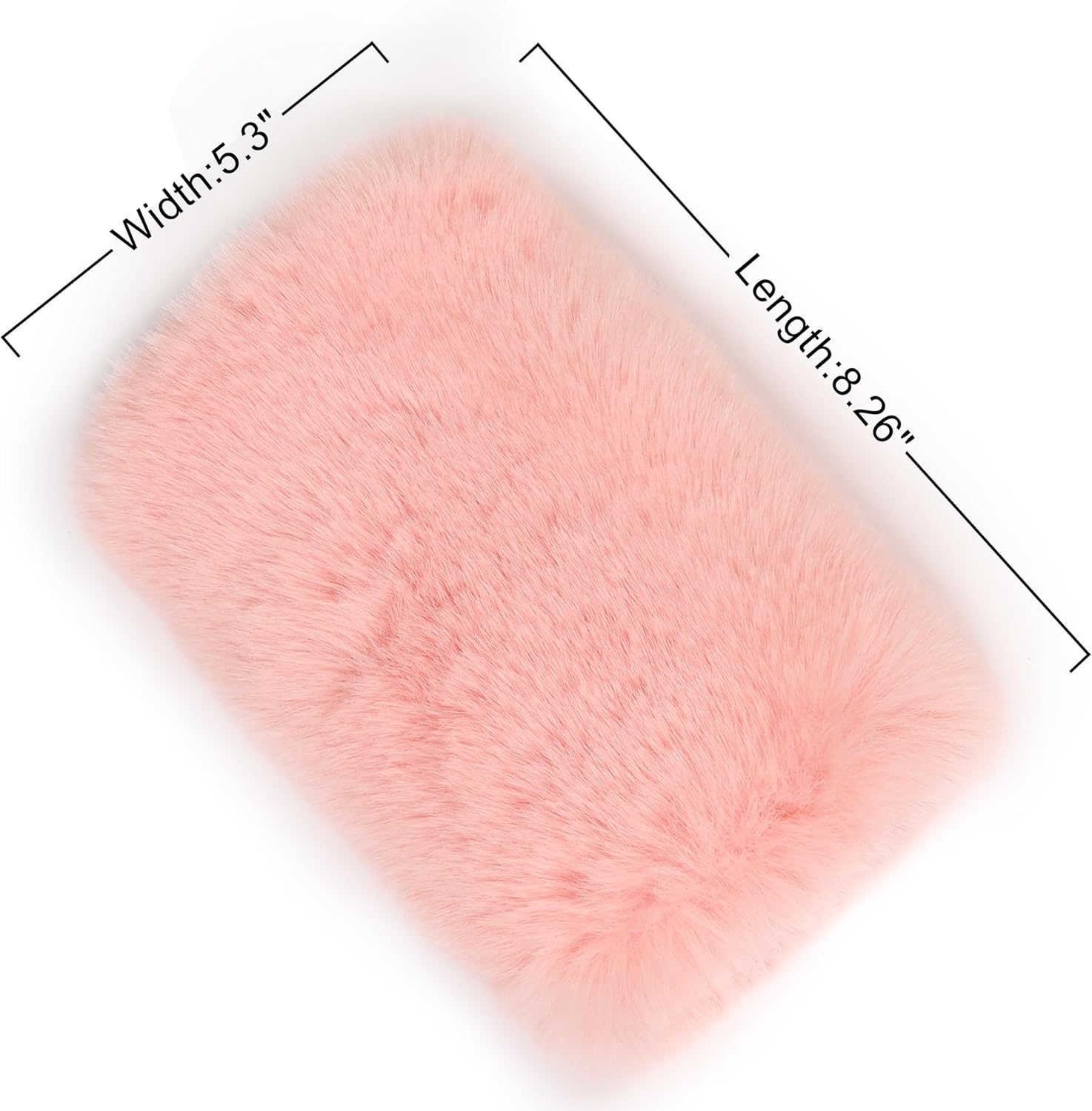 LA CARRIE Women Fingerless Faux Fur Gloves Smooth Furry Soft Fuzzy Plush Winter Cold Warmer Cuffs Black White for Girls - Image 5