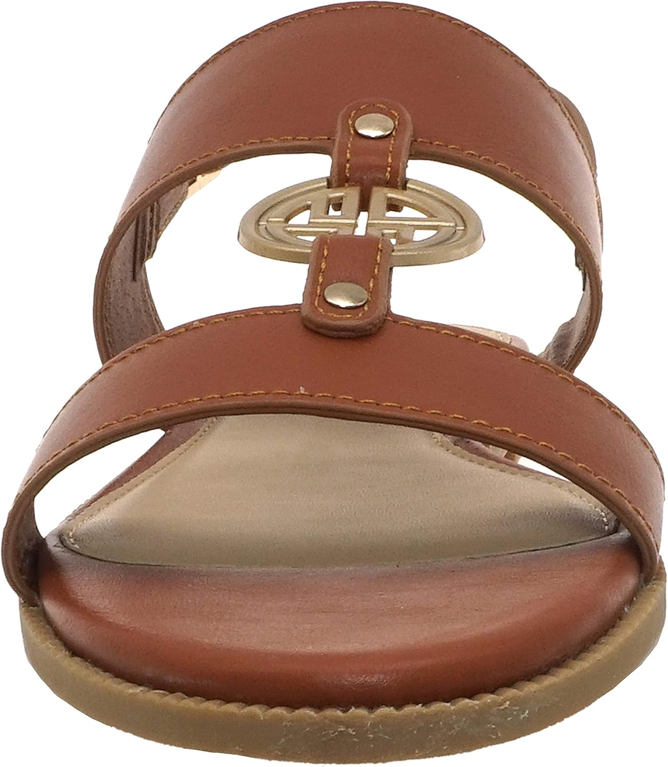 Pierre Dumas Women's Colored Flat Sandals 7 Tan 21086