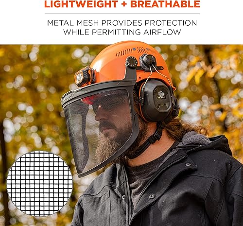 Miniatura 4 de Ergodyne Skullerz 8989 - Accesorio de protección facial de malla, adaptador para casco duro y cascos de seguridad