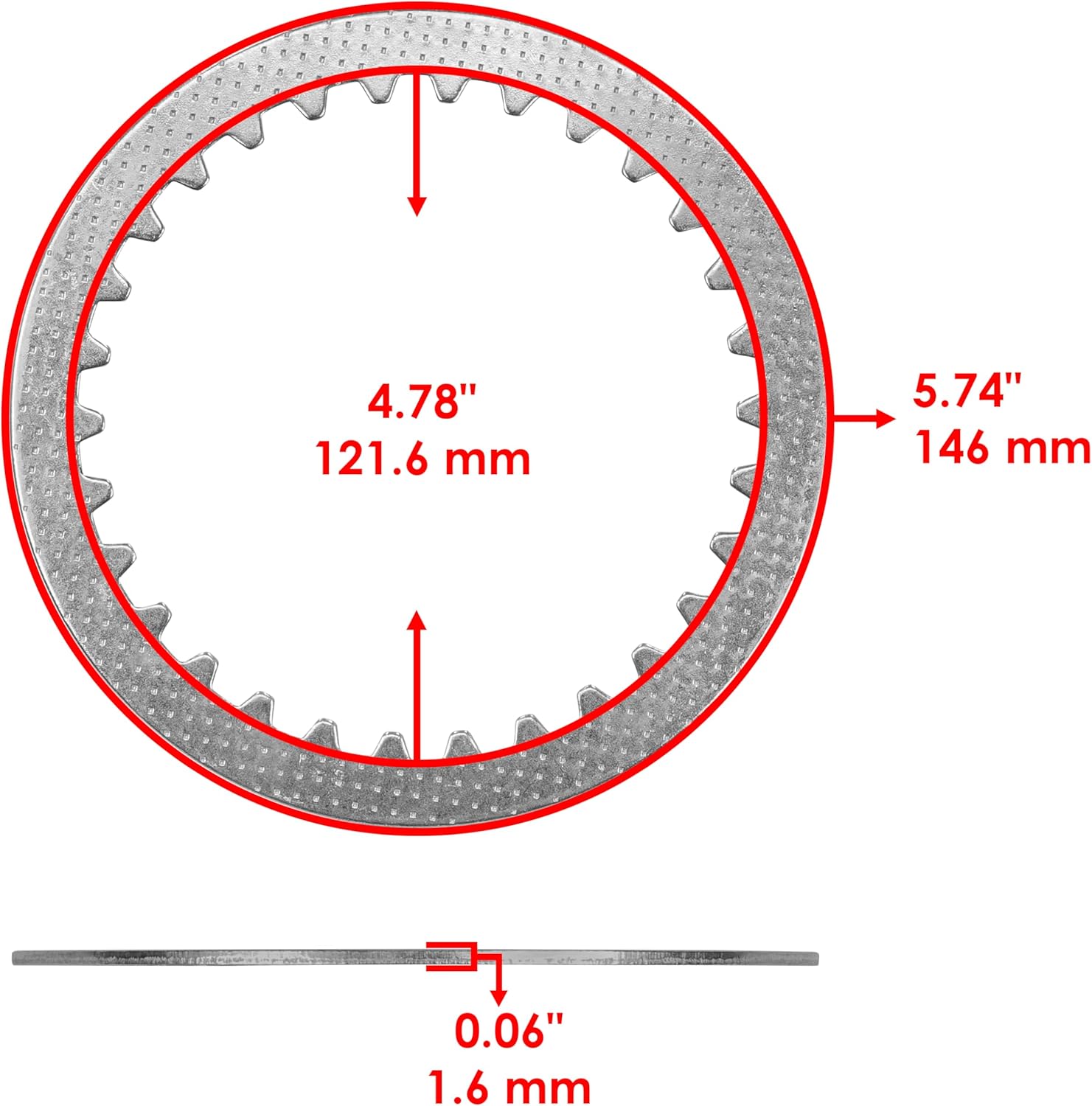 Caltric Clutch Friction and Steel Plates Compatible with Suzuki RM250 1996-2005