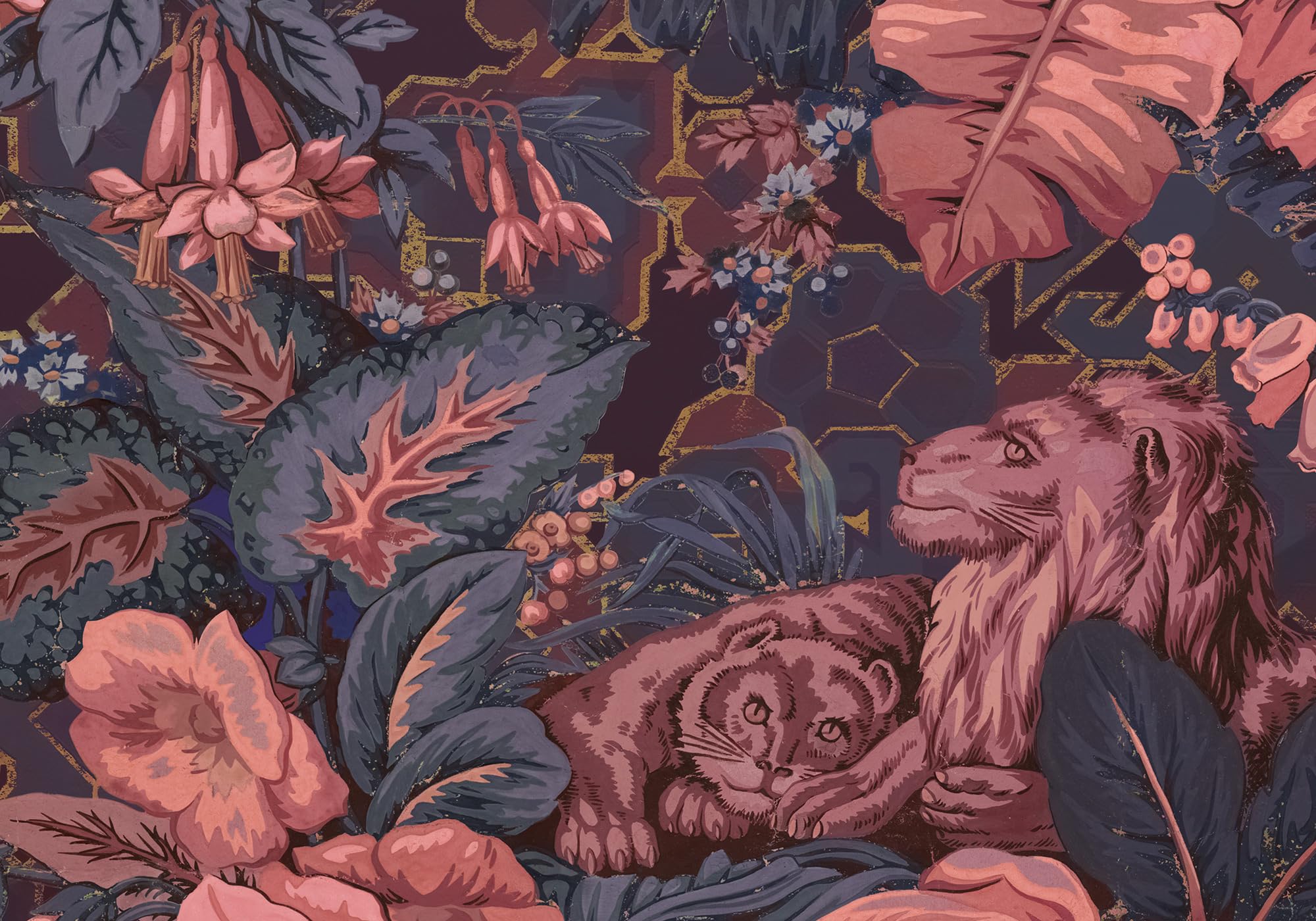 Komar vliesbehang LAC Tropical | behang, XXL, decoratie, jeugdstil, slaapkamer, woonkamer, kantoor, hal | Grootte 400 x 270 cm (breedte x hoogte) | HX8-049, bont
