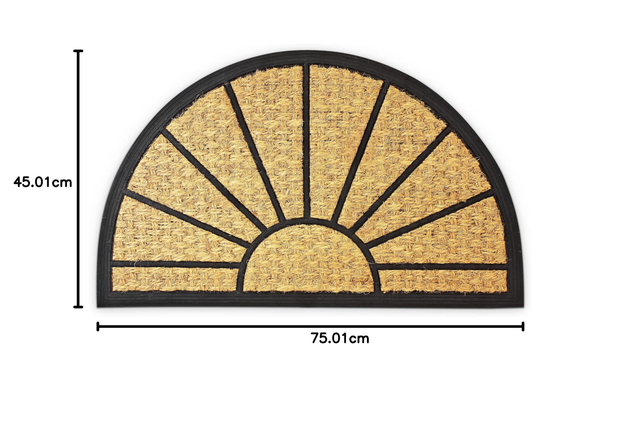 Moderne deurmat voordeur - Kokosmat 45 x 75 cm strepen natuur - Antislip vuilvangmat robuust - Deurmat binnen - Deurmat overdekt buiten