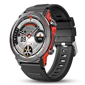 Popglory Smart Watch 1 43AMOLED 45mm Military Smartwatch Men Women Answer Make Call Digital Fitness Watch 110 Sports