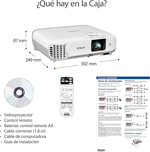 Vista 6 de Epson Proyector LCD PowerLite W39 - 1610