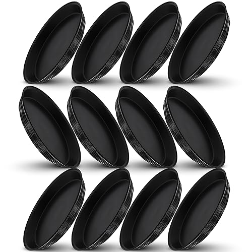 Carlisle FoodService Products 652603 WeaveWear - Cesta redonda para servir, 12 pulgadas, color negro (paquete de 12)