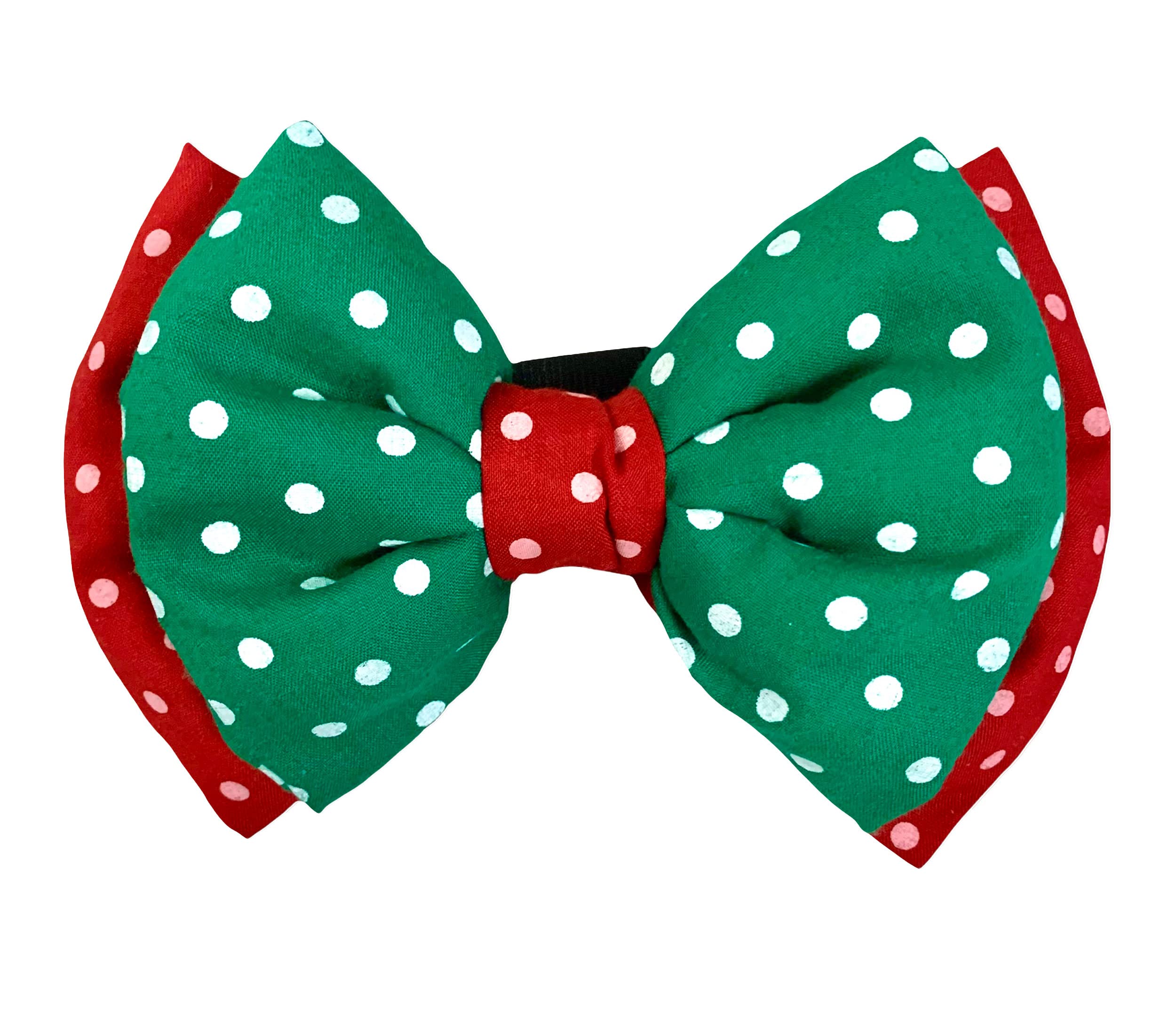 For The Fur Kids Double-Layered Polka Dog Bow Tie (Green, Red) (B09MC624Y5) Amazon Price History, Amazon Price Tracker