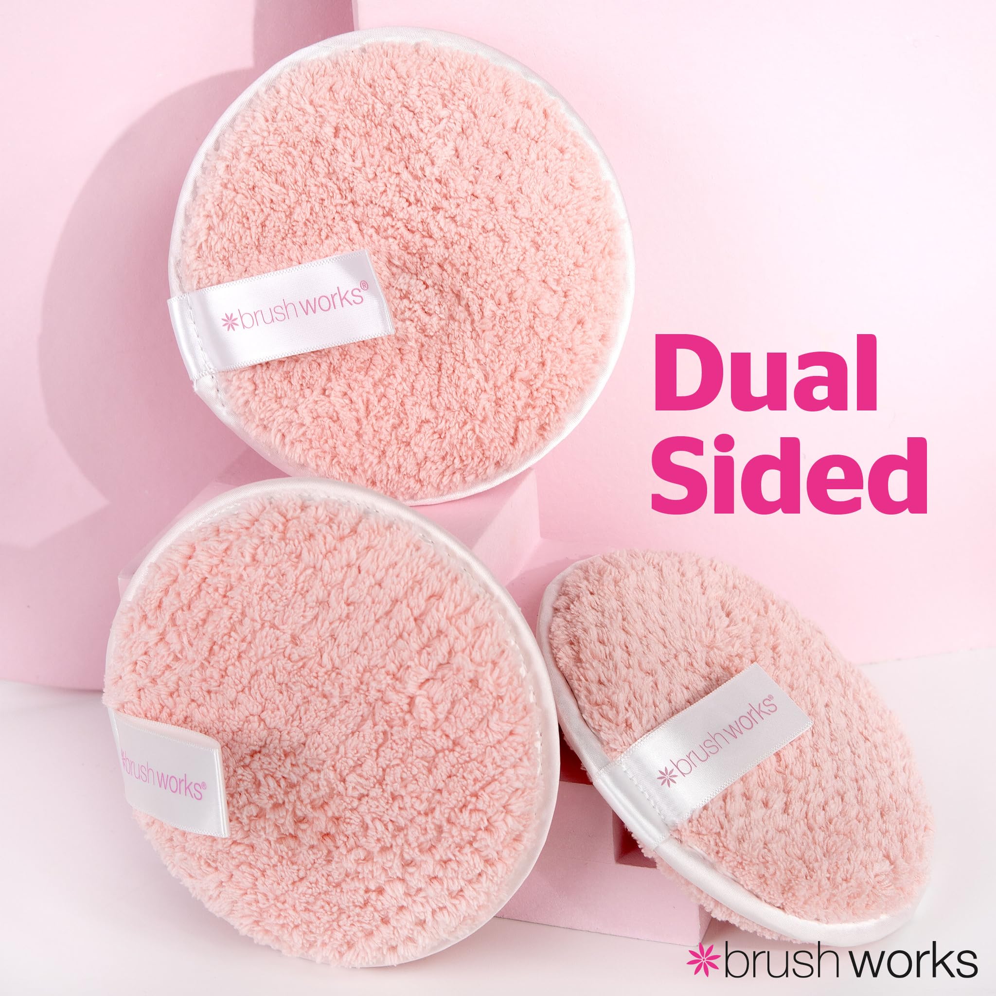 Brushworks Riutilizzabili Hd Struccante Pad 3-Pezzi - 70 g
