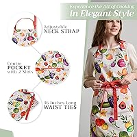 Vista 445 de Maison d' Hermine Delantal 100% de algodón para mujeres con bolsillo de cocina delantal de chef para hombres, decoración de Pascua