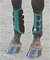 Vista 2 de Dura-Tech Botas de férula de caballo multiusos Protección contra impactos de tendón Carcasa de neopreno de 3/8 pulgadas Cuero acolchado