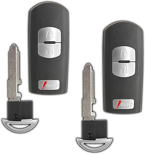 2 llaveros remotos 3btn inteligentes para Mazda 3 CX3 CX5 Speed3 (WAZSKE13D02, 662F-SKE13D01)